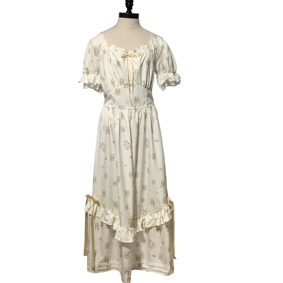 Scarlet Darkness Dresses & Skirts - SCARLETT DARKNESS Puff Sleeve Cottagecore Max Dress - Size XL